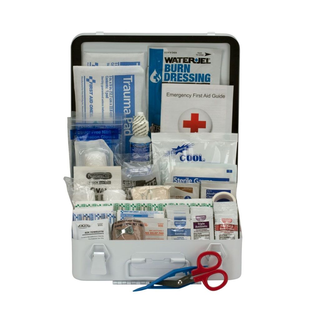 First Aid Only First Aid Kit 50 Person Bulk Metal Case - Ascmtools