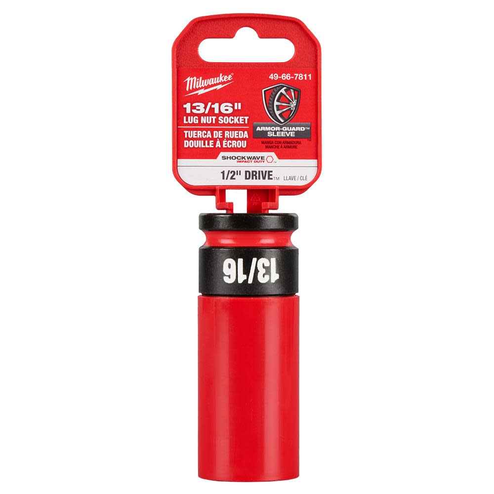Milwaukee SHOCKWAVE Impact Duty Socket 1/2 Drive 13/16″ SAE Lug Nut Wheel - Ascmtools