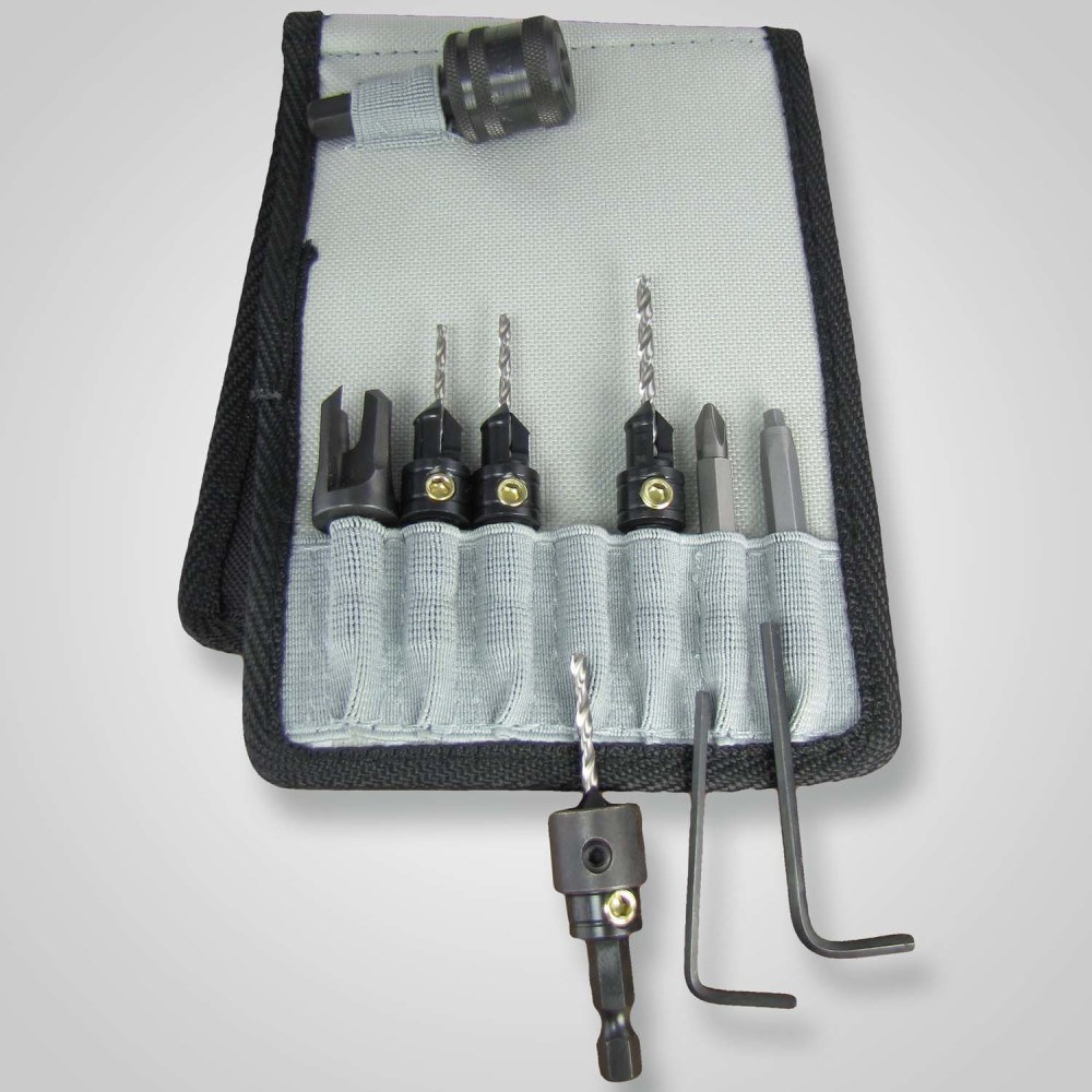 Make It Snappy Drill Bit Belt Clip Pouch Deluxe Countersink Set 11pc - Ascmtools