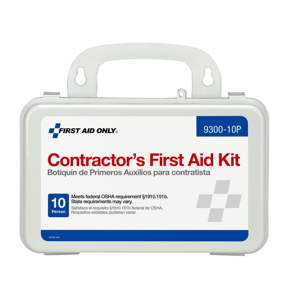 First Aid Only Contractor First Aid Kit 10 Person Plastic Case - Ascmtools