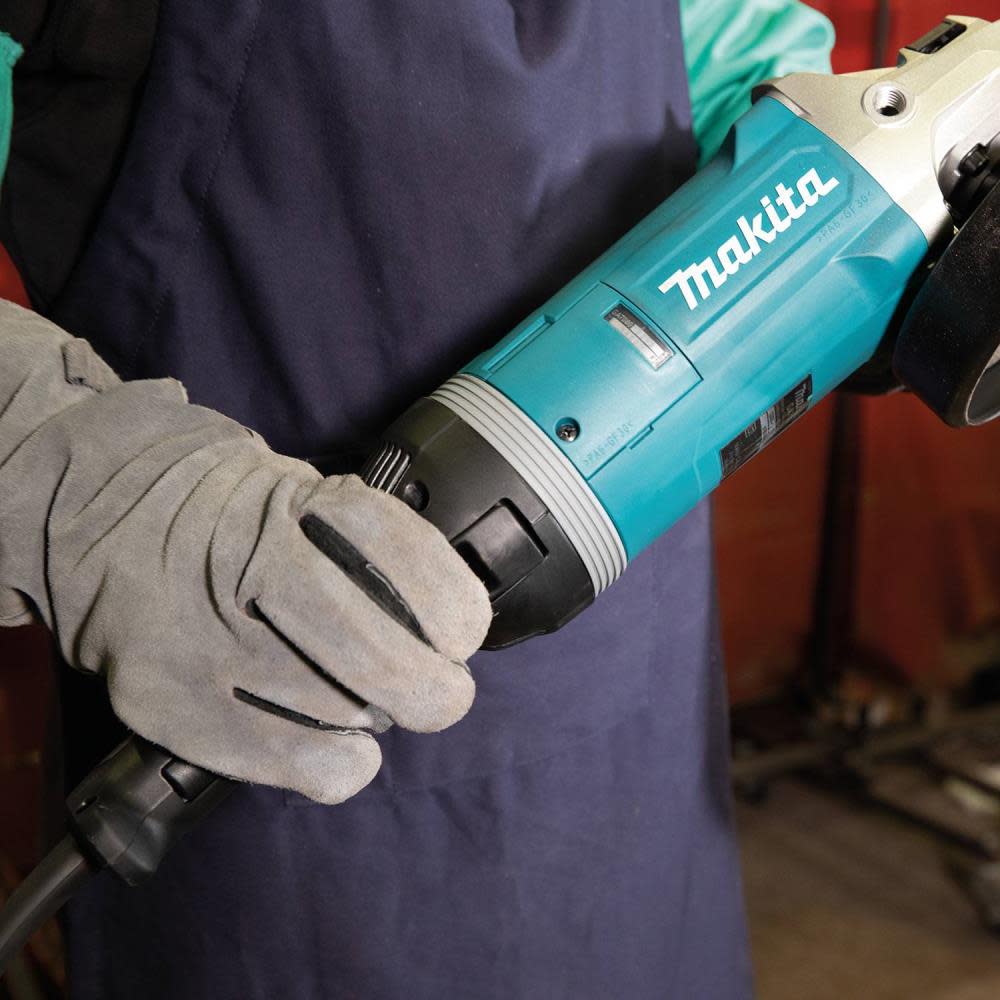 Makita 7″ Angle Grinder with Rotatable Handle & Lock-On Switch - Ascmtools