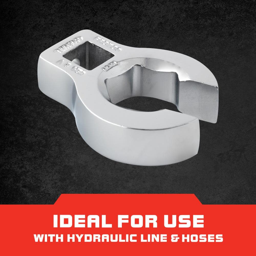 Proto 3/8″ Drive Full Polish Metric Flare Nut Crowfoot Wrench – 6 Point 18 mm - Ascmtools