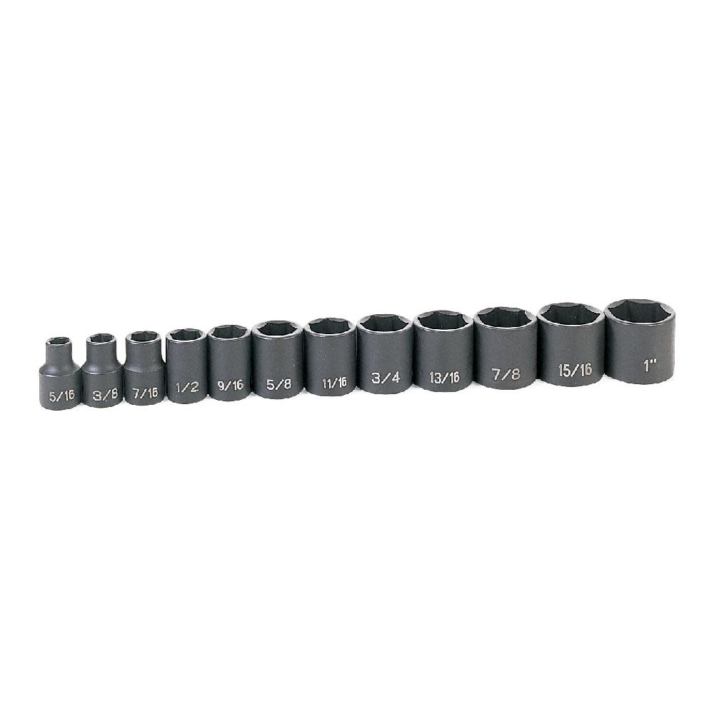 Grey Pneumatic 3/8″ Drive Standard Length Impact Set - Ascmtools