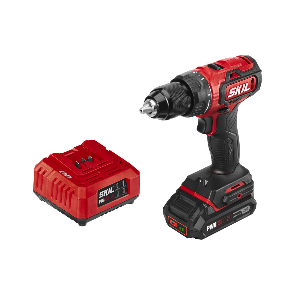 SKIL PWRCORE 20 Brushless 20V 1/2″ Drill Driver Kit - Ascmtools