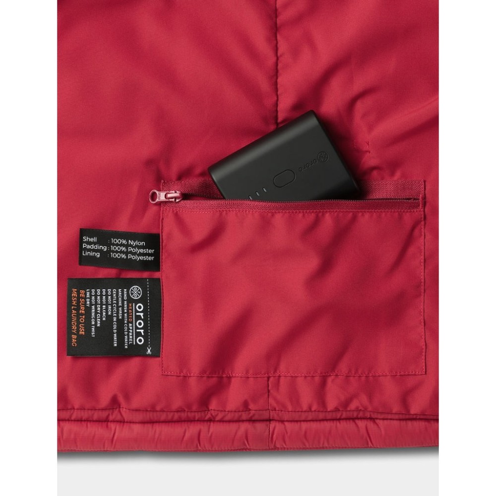 ORORO Mens Red Classic Heated Vest Kit 2X - Ascmtools