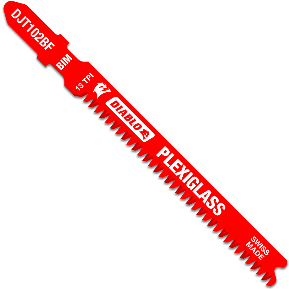 Diablo Tools 3-5/8″ 13 TPI Bi-Metal T-Shank Jig Saw Blades for Plexiglass 5pk - Ascmtools