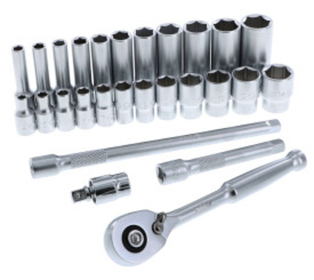 Wiha 1/4 Drive Professional Socket Tray Set Metric 27pc - Ascmtools