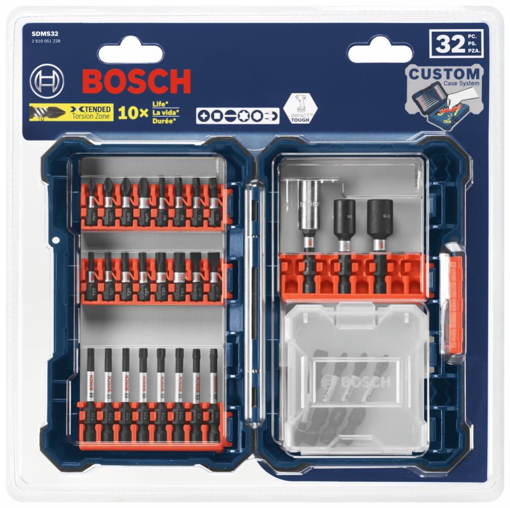 Bosch 32 pc. Impact Tough Screwdriving Custom Case System Set - Ascmtools