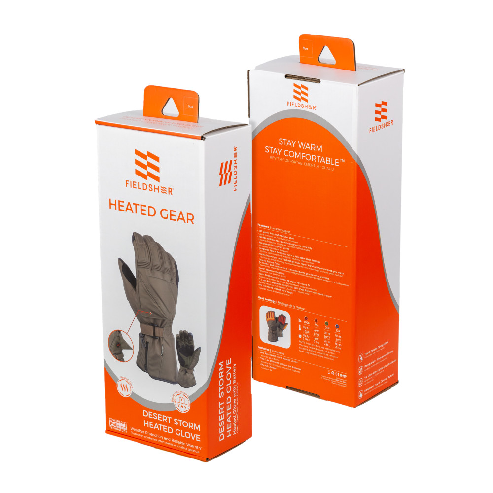 Mobile Warming Desert Storm Heated Gloves Unisex 7.4 Volt Coyote XS - Ascmtools