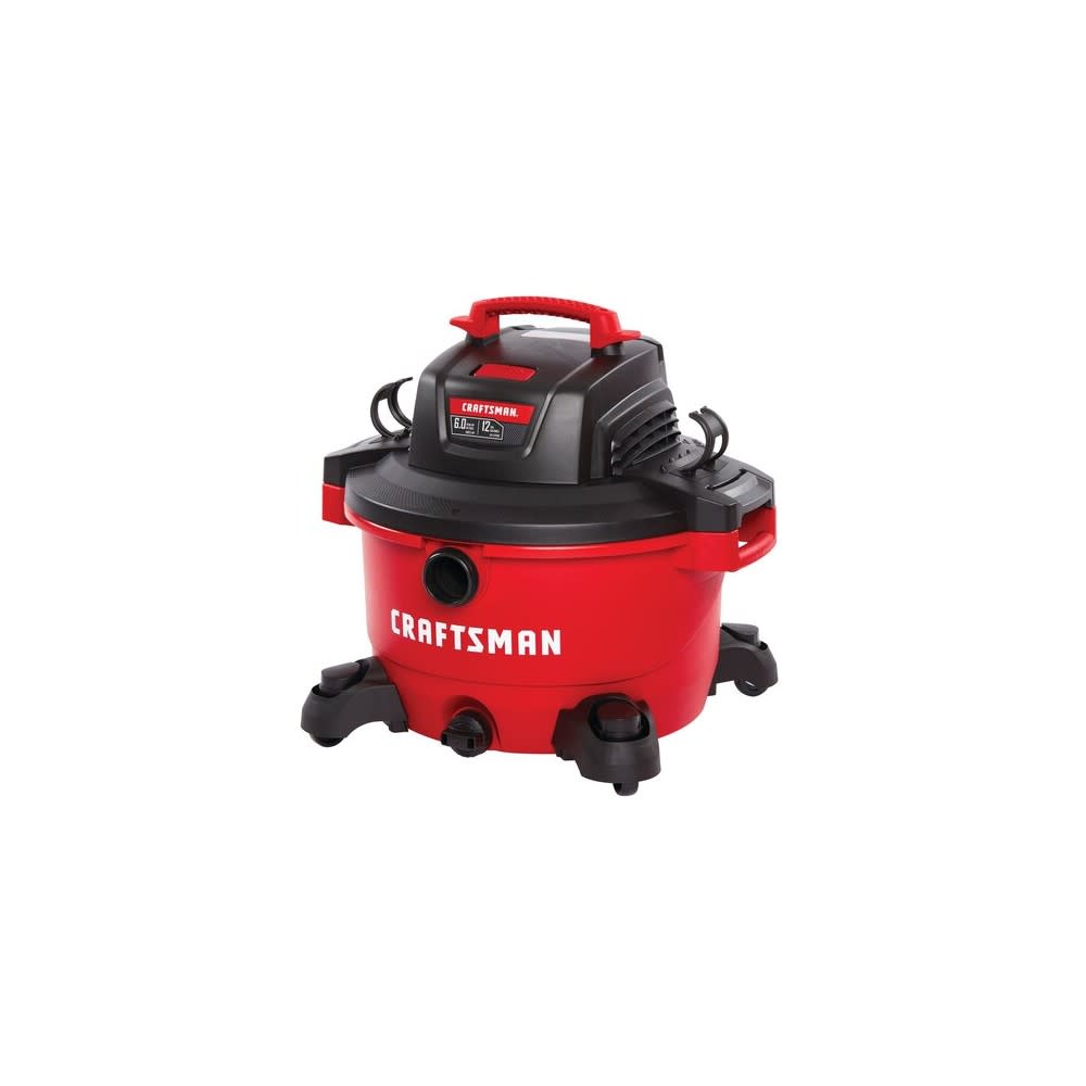 Craftsman Wet/Dry Vacuum with Attachments 12 Gallon 120V 6HP Peak - Ascmtools