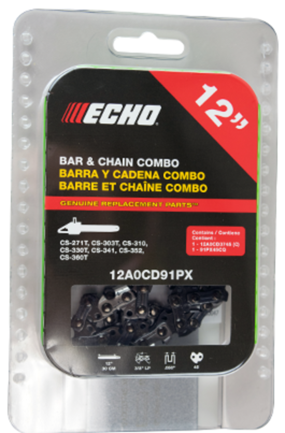Echo Bar and Chain Combo Pack 12″ - Ascmtools