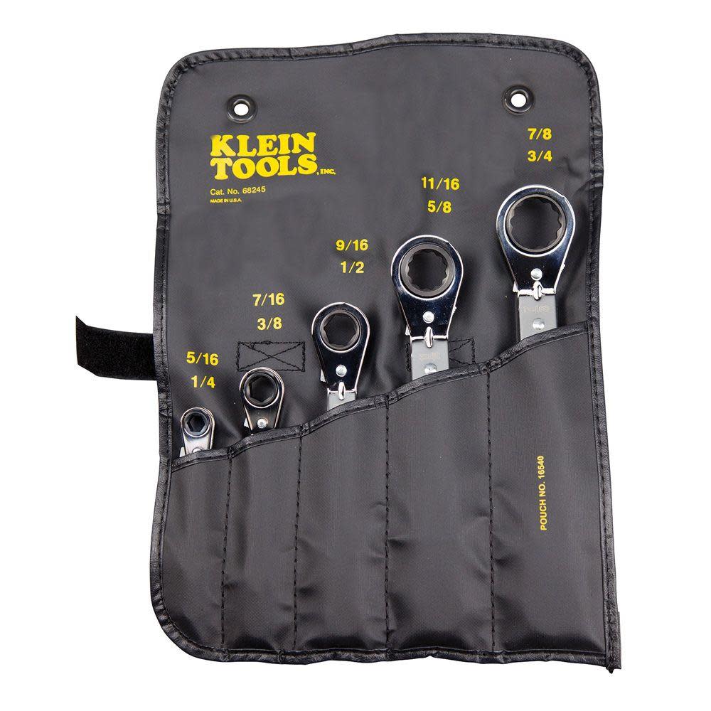 Klein Tools Reverse Ratchet Box Wrench Set 5 Pc - Ascmtools