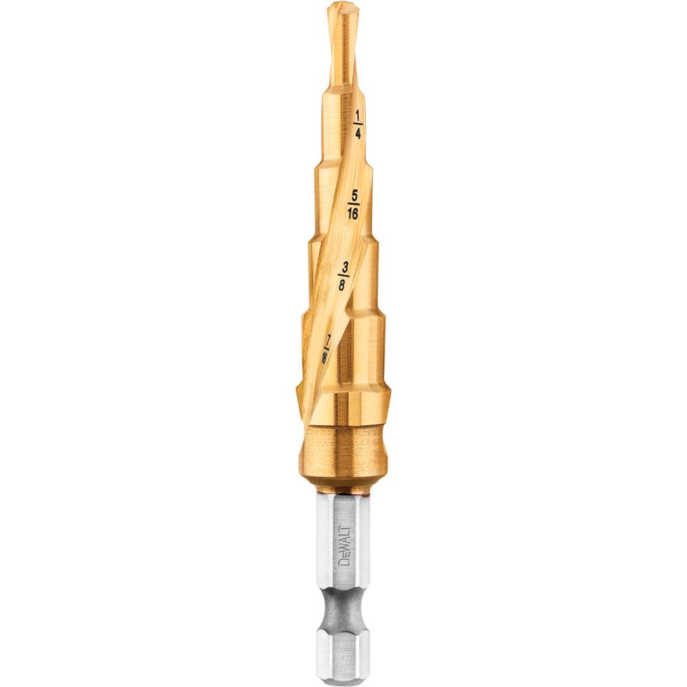 DEWALT 3/16 In. to 1/2 In. Impact Ready Step Drill Bit - Ascmtools