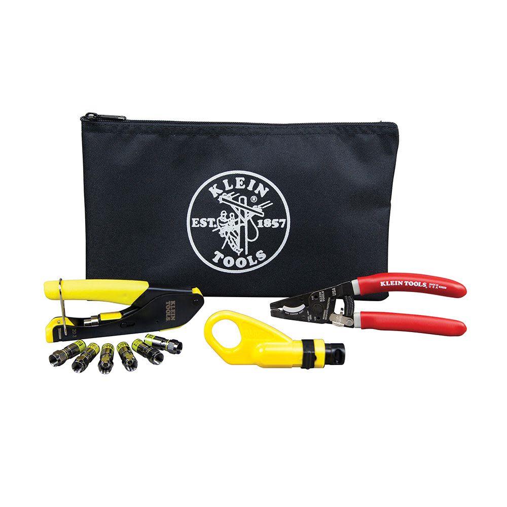 Klein Tools Coax Cable Installation Kit w/Pouch - Ascmtools