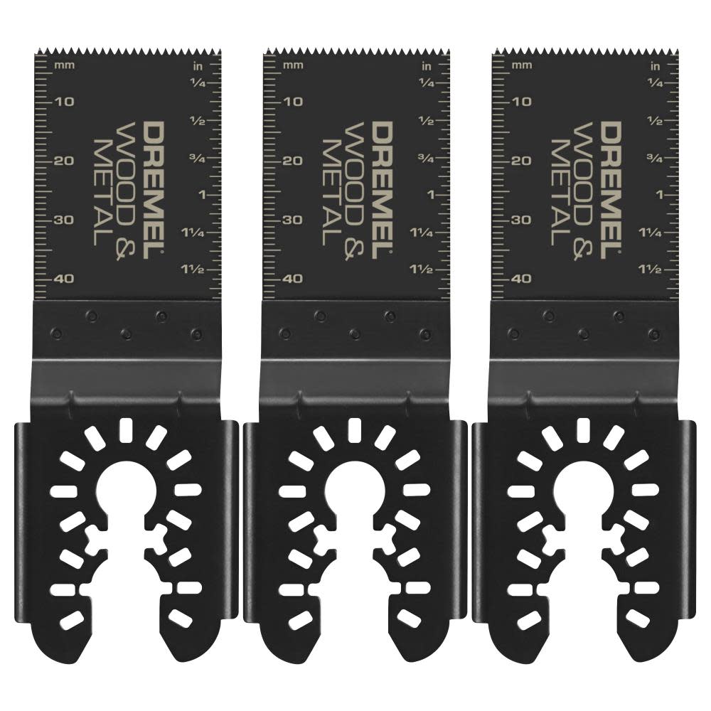 Dremel 1 5/8″ Universal Wood & Metal Oscillating Flush Cut Blade 3pk - Ascmtools