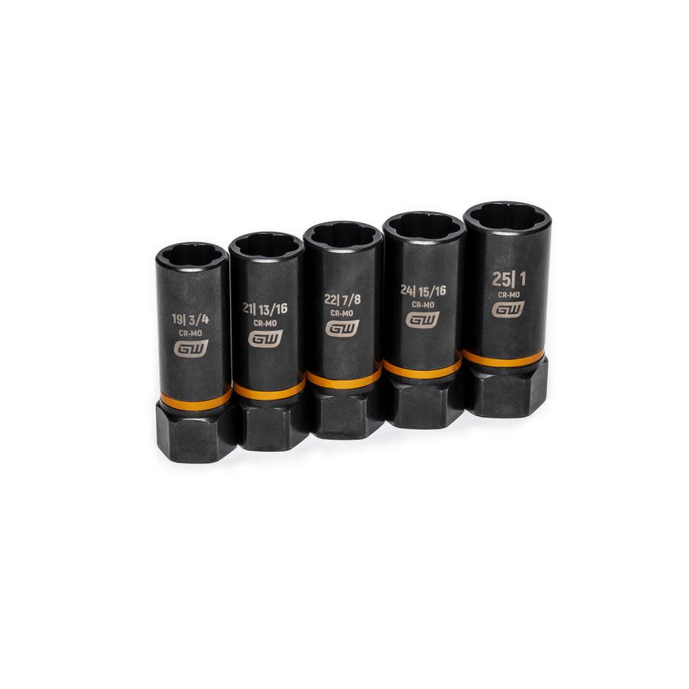 GEARWRENCH 5 Pc 1/2″ Drive Bolt Biter Deep Extraction Socket Set - Ascmtools