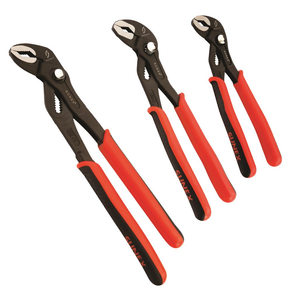 Sunex 3 Pc Push Button Water Pump Pliers Set - Ascmtools