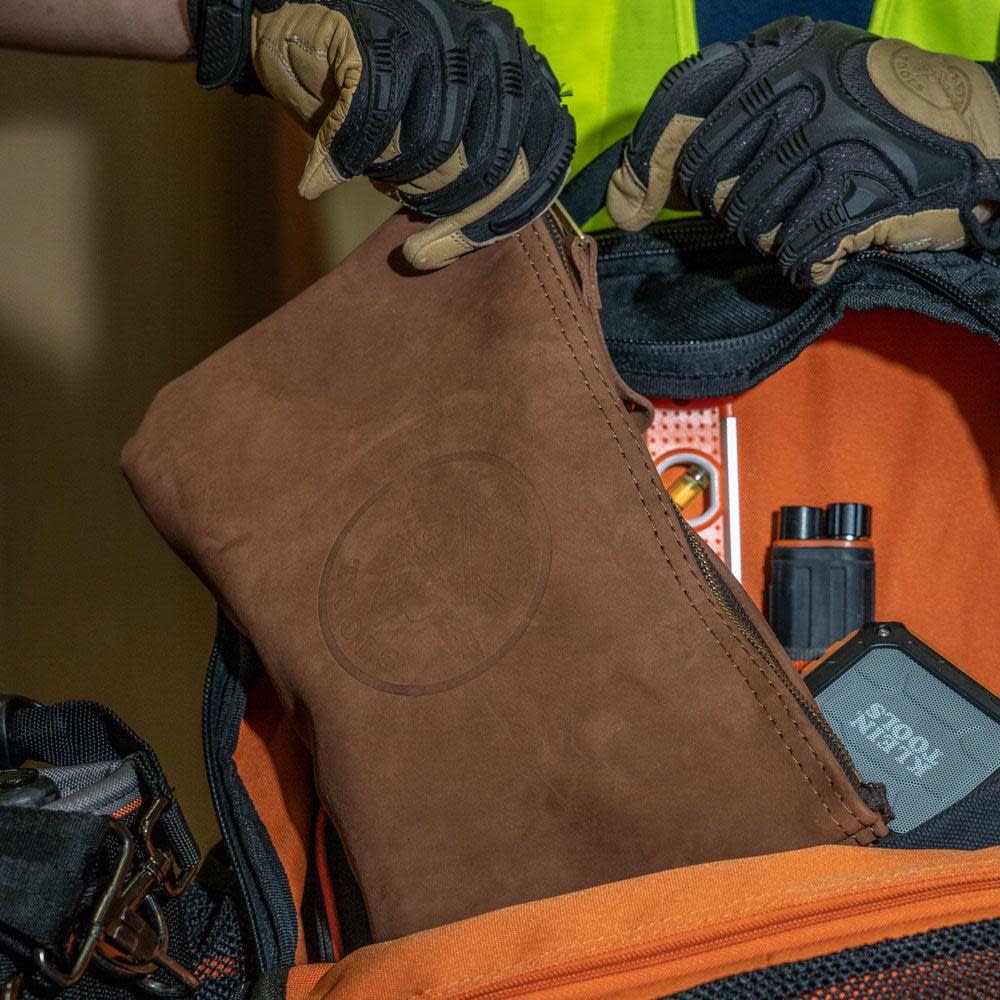 Klein Tools Top-Grain Leather Zipper Bag - Ascmtools