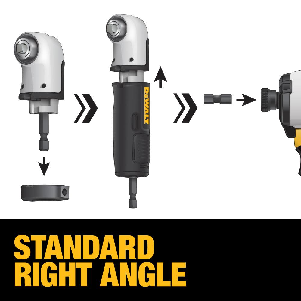 DEWALT FLEXTORQ 3/8″ Square Drive Modular Right Angle Attachment - Ascmtools