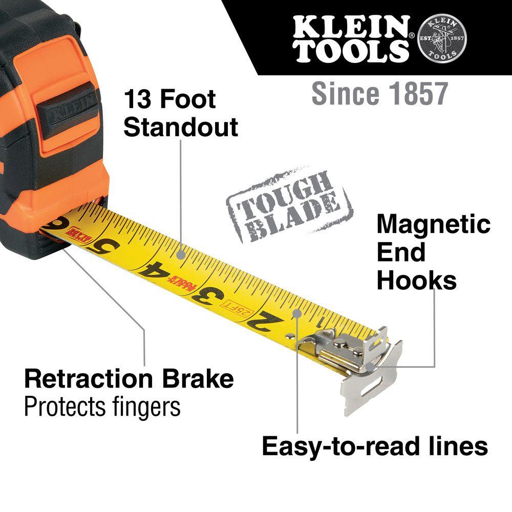 Klein Tools 16′ Double Hook Tape Measure - Ascmtools
