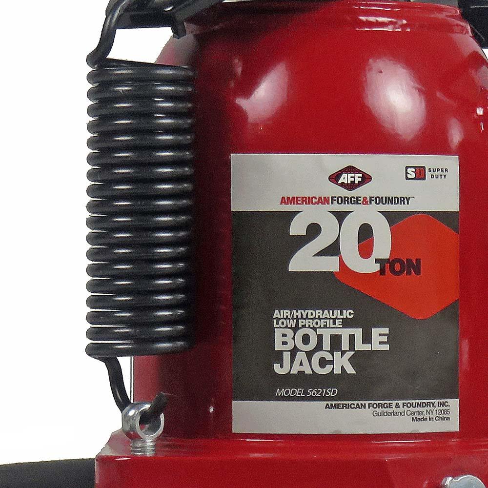 American Forge Air/Hydraulic Bottle Jack 20 Ton Low Profile - Ascmtools