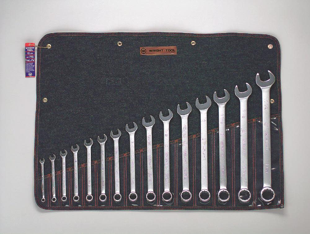 Wright Tool 15 pc. 12 Pt. Combination Wrench Set 5/16 In. to 1-1/4 In. - Ascmtools
