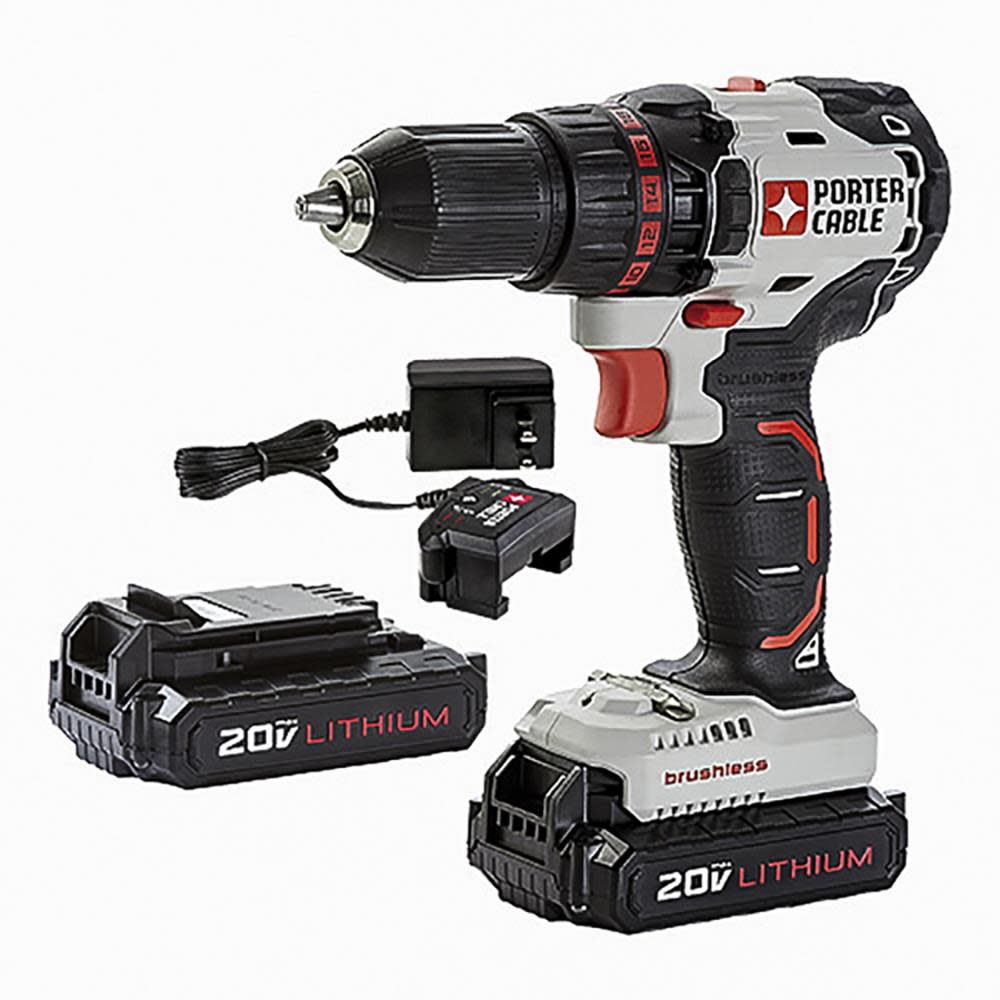 Porter Cable 20V MAX Brushless Lithium-Ion Cordless Drill (PCC608LB) Kit - Ascmtools
