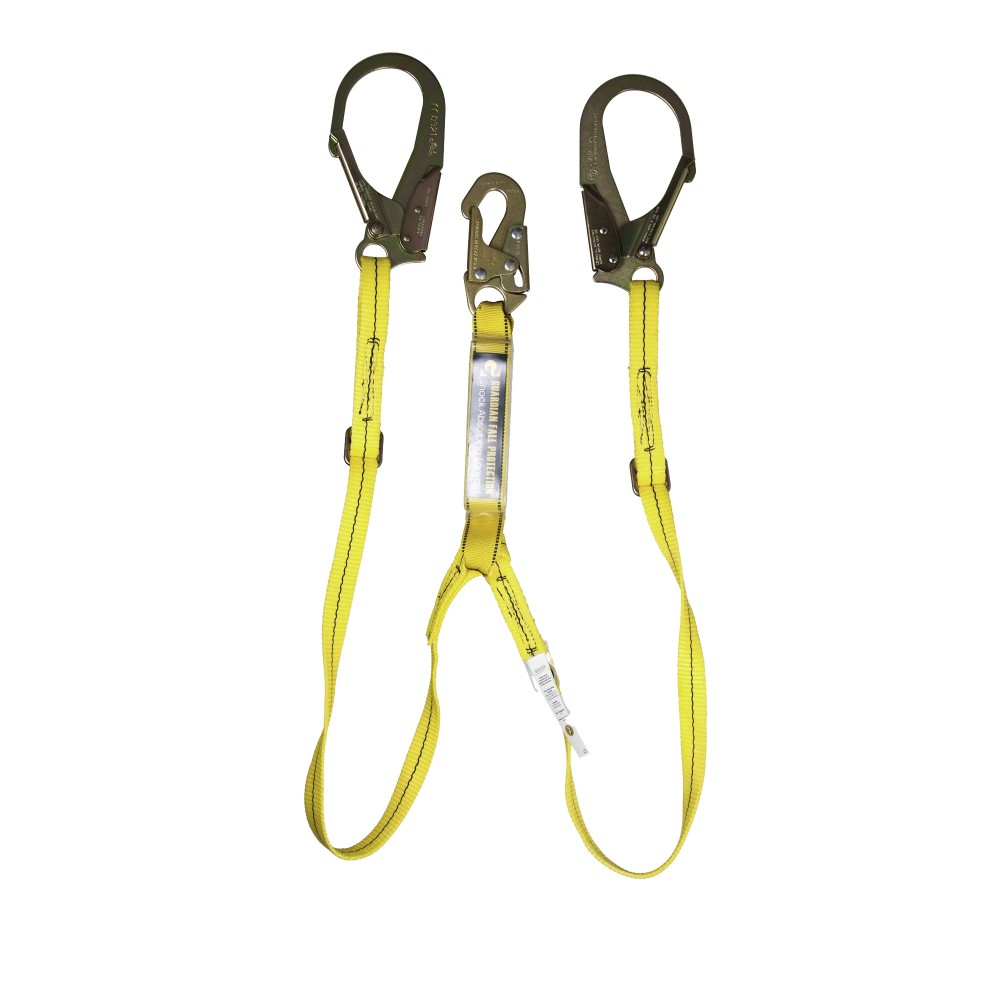 Guardian Fall Protection 4-6′ Double Leg Shock Absorbing Adjustable Lanyard - Ascmtools