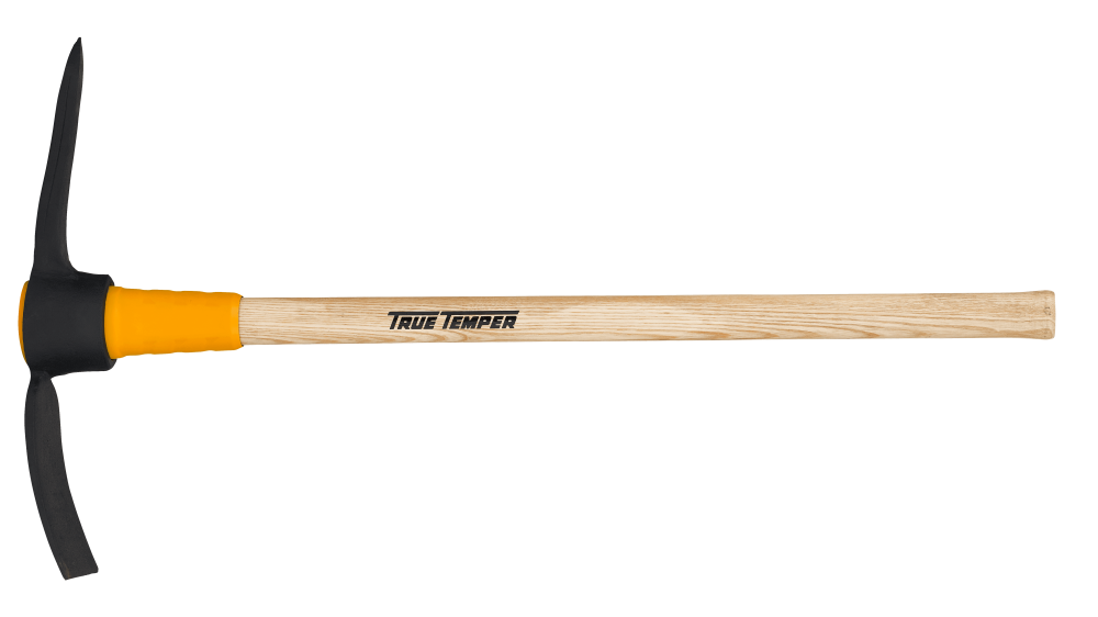 True Temper 2.5 Lbs Forged Steel Garden Pick Mattock with 36 In. Wood Handle - Ascmtools