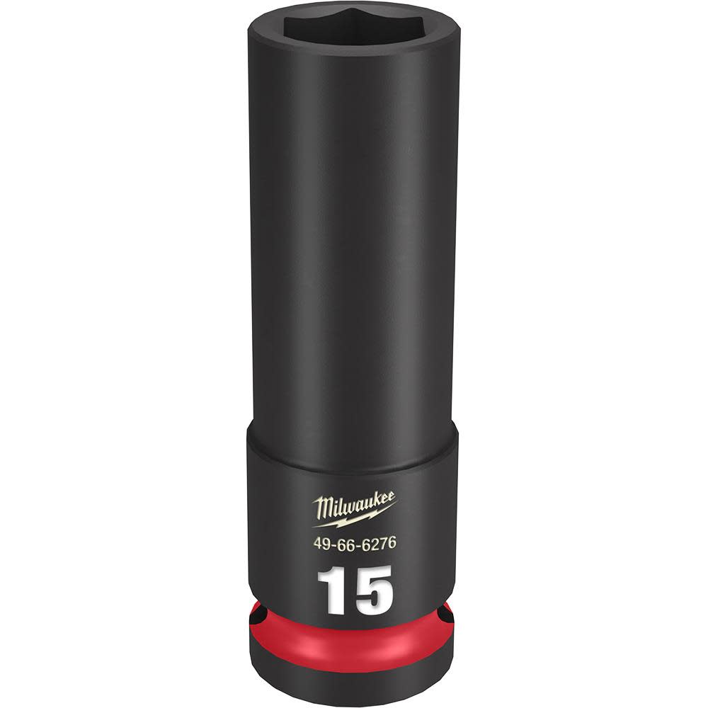 Milwaukee SHOCKWAVE Impact Duty Socket 1/2″ Drive 15MM Deep 6 Point - Ascmtools