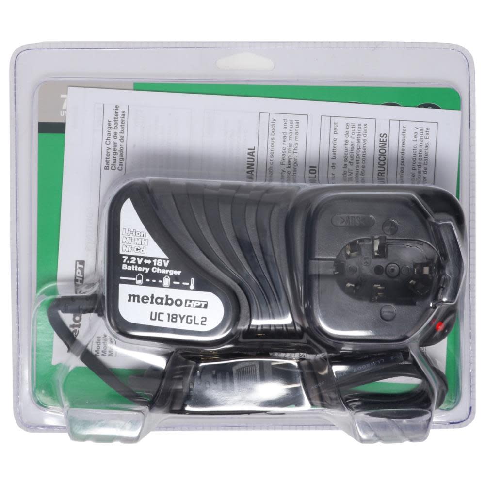 Metabo HPT 18V Battery Charger Li Ion/NiCd/NiMH Universal Post Style - Ascmtools