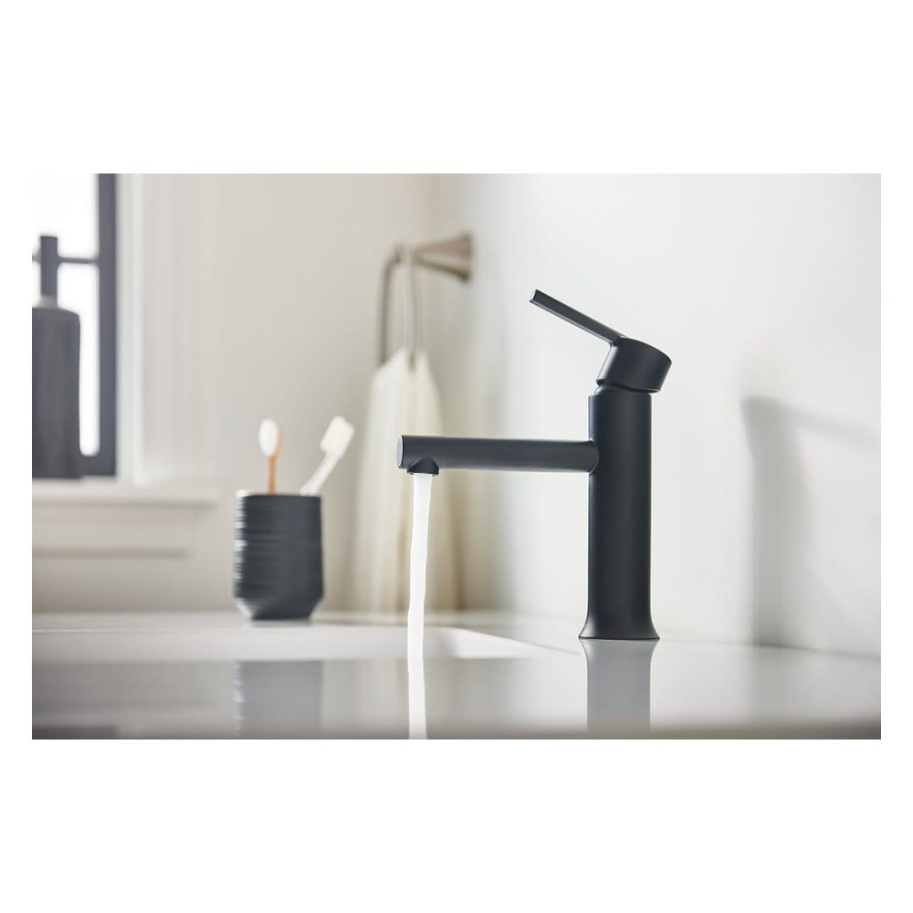 Moen Arlys Bathroom Faucet Black 1 Handle Low Arc Low Profile - Ascmtools