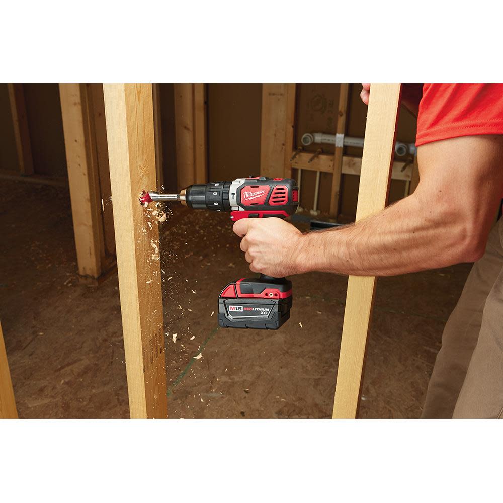 Milwaukee M18 Compact 1/2 in. Hammer Drill/Driver Kit with XC Batteries - Ascmtools
