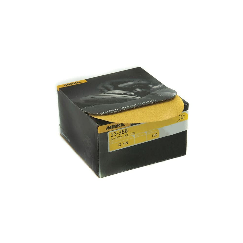 Mirka 5 In. 150 Grit Autobox No-Hole Adhesive Sanding Disc – 100/Box - Ascmtools