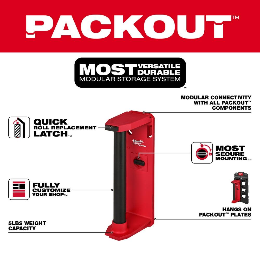Milwaukee PACKOUT Roll Holder - Ascmtools