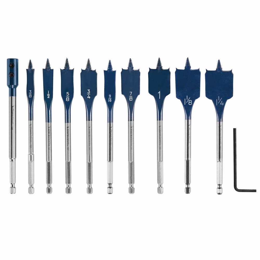 Bosch 10 pc Daredevil Standard Spade Bit Set - Ascmtools