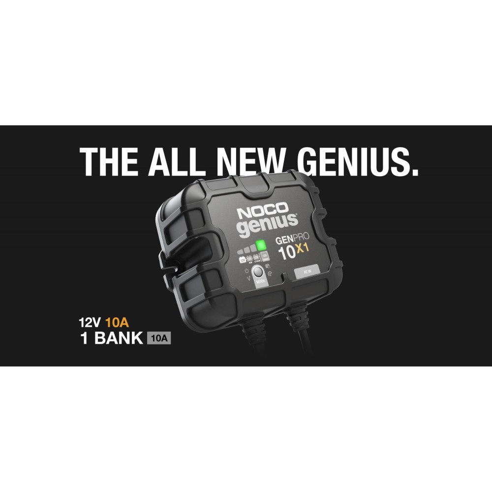 Noco Battery Charger 12V 10A Fully Automatic Waterproof On Board - Ascmtools