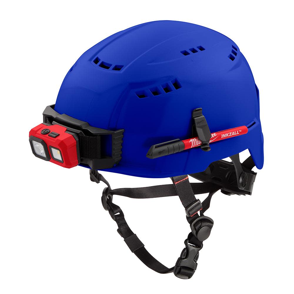 Milwaukee Blue Vented Safety Helmet (USA) – Type 2 Class C - Ascmtools