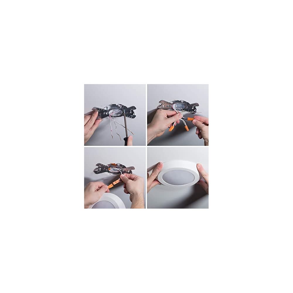 Halo Downlight 4″ Matte Soft White 10W 800 Lumen Backlit LED - Ascmtools