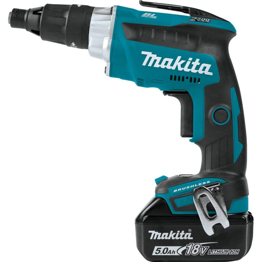 Makita 18V LXT Lithium-Ion Brushless Cordless 2500 RPM Screwdriver Kit (5.0Ah) - Ascmtools