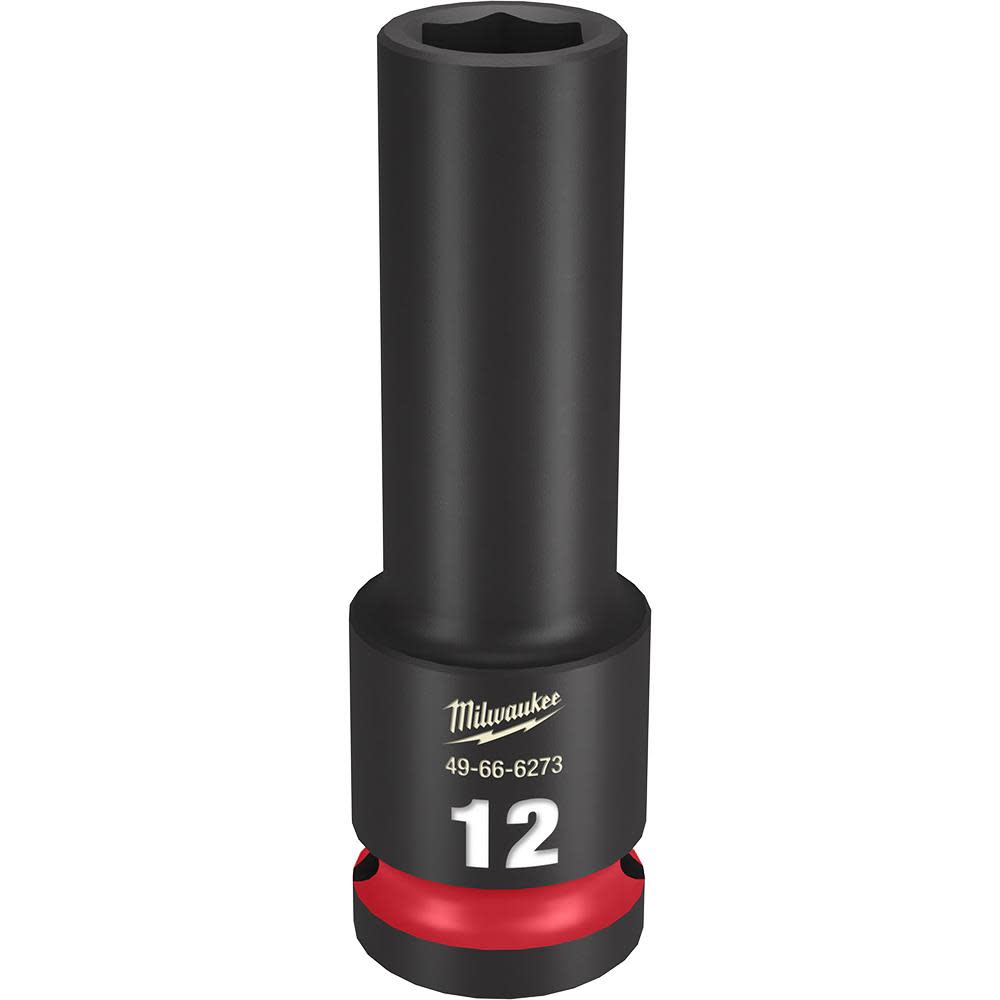 Milwaukee SHOCKWAVE Impact Duty Socket 1/2″ Drive 12MM Deep 6 Point - Ascmtools
