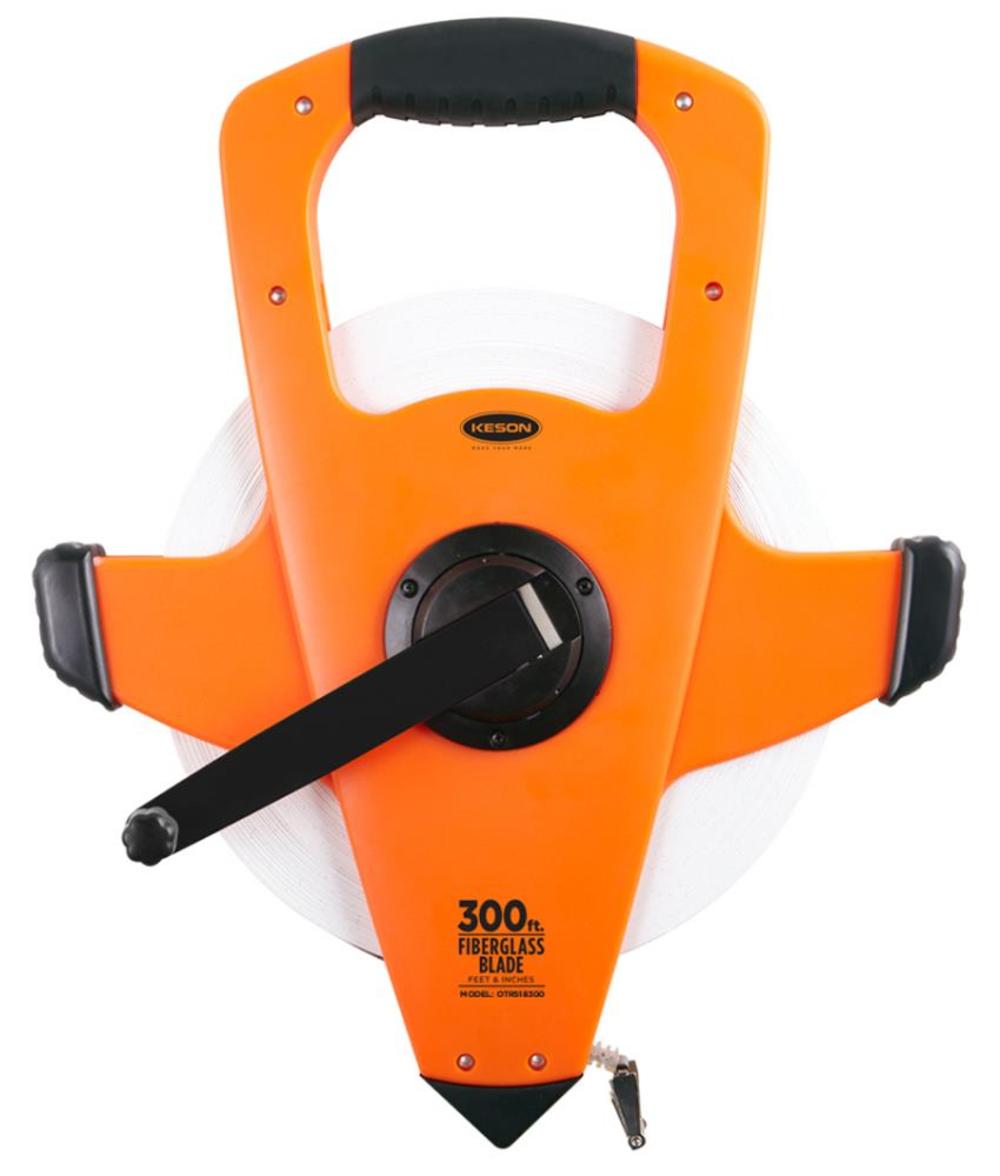 Keson 300 ft. Open Reel Fiberglass Tape Measure SAE - Ascmtools