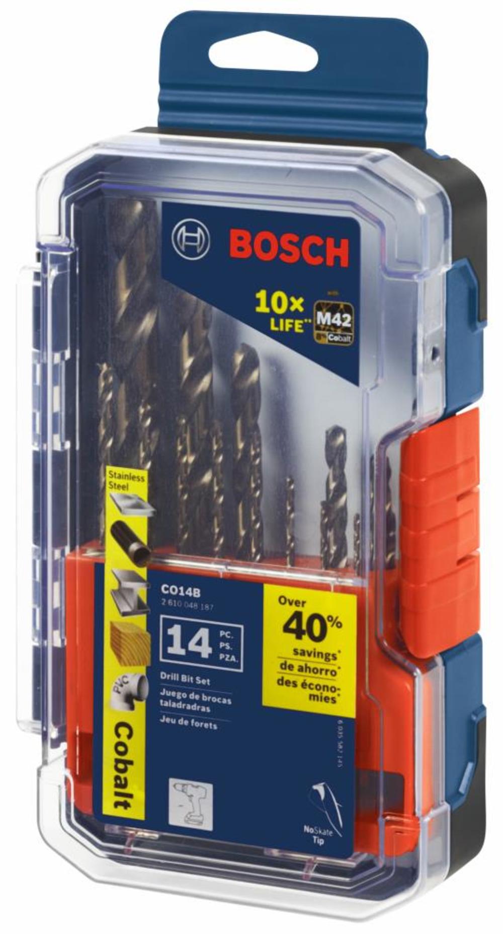 Bosch 14 pc. Cobalt M42 Drill Bit Set - Ascmtools