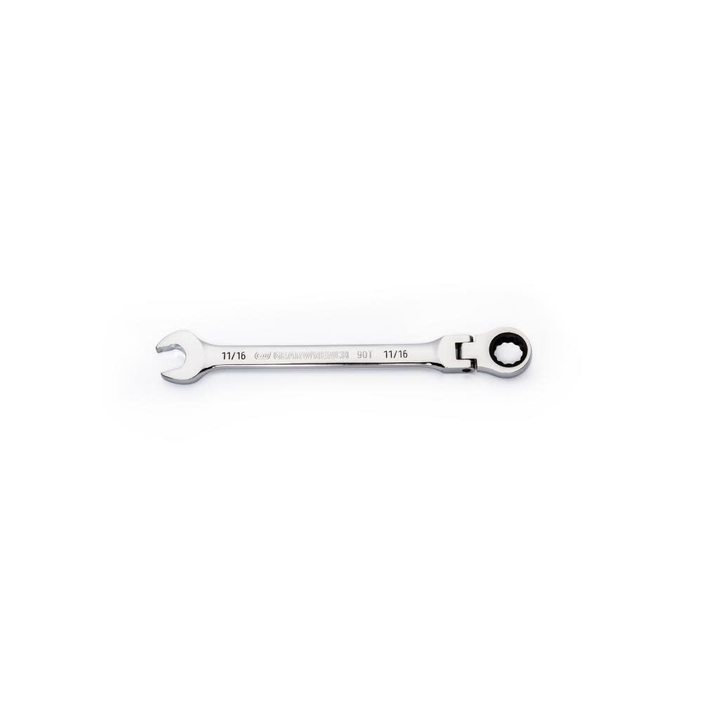 GEARWRENCH 11/16″ 90T 12 Point Flex Head Ratcheting Combination Wrench - Ascmtools