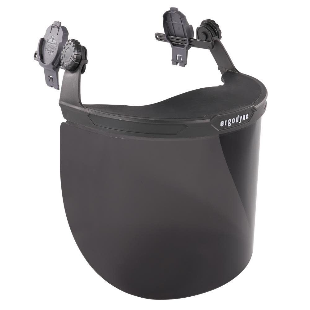 Ergodyne Smoke Lens Gray Hard Hat Face Shield for Full Brim - Ascmtools