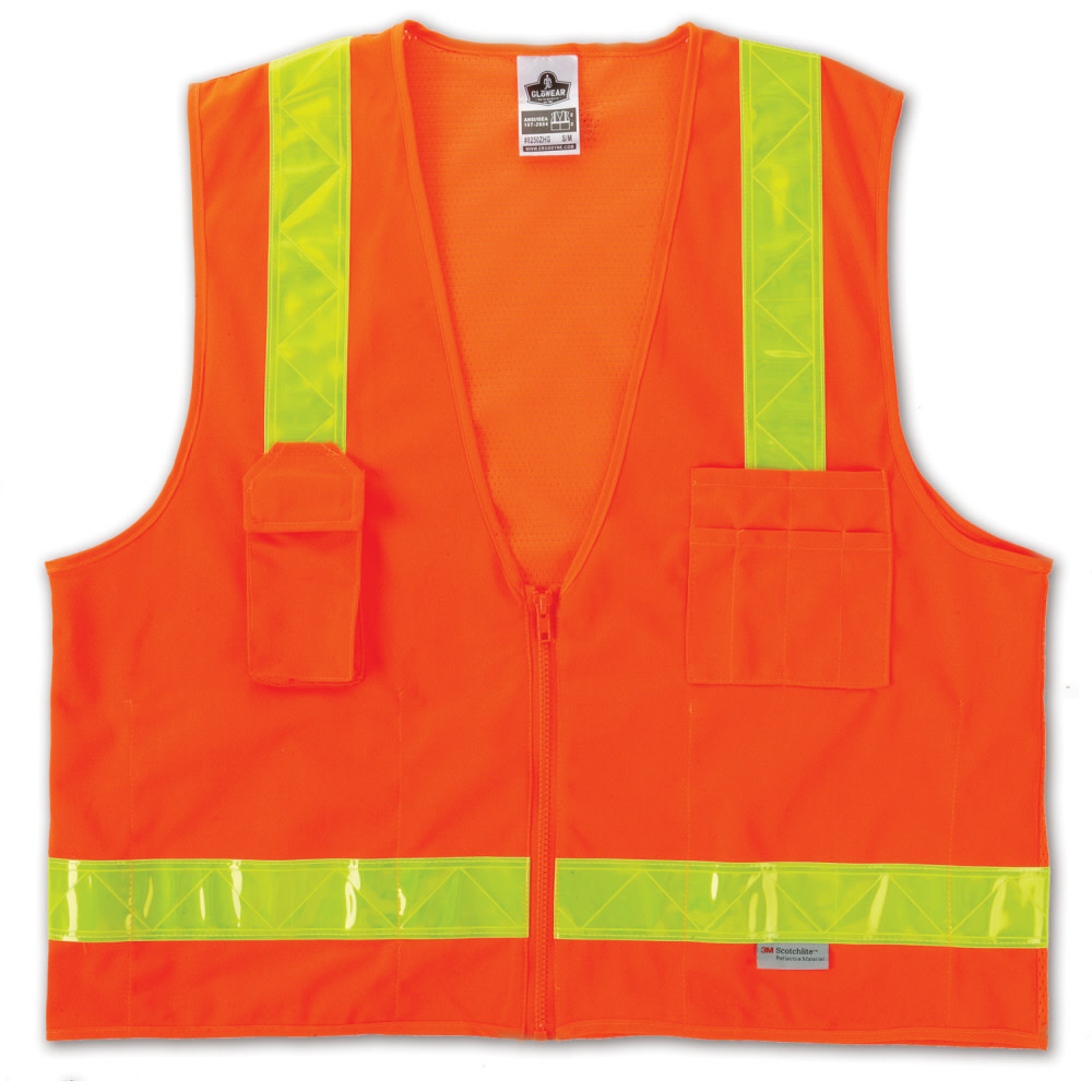 Ergodyne GloWear 8250ZHG Class 2 Orange Surveyors Vest – 4XL - Ascmtools