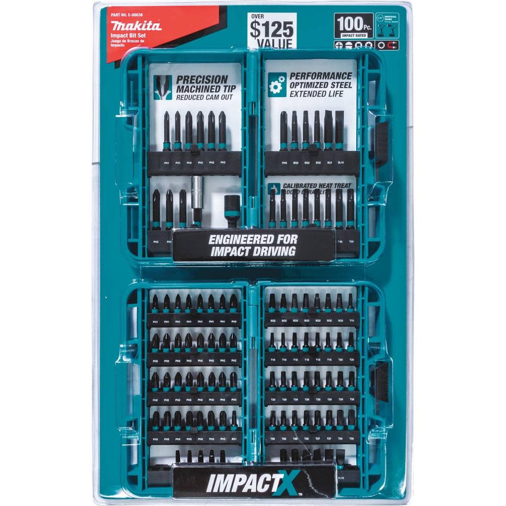 Makita ImpactX 100 pc. Driver Bit Set - Ascmtools