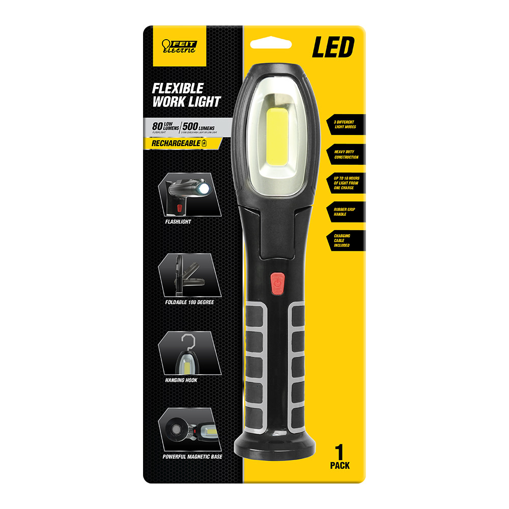 Feit Electric Rechargeable Battery Adjustable LED Worklight - Ascmtools