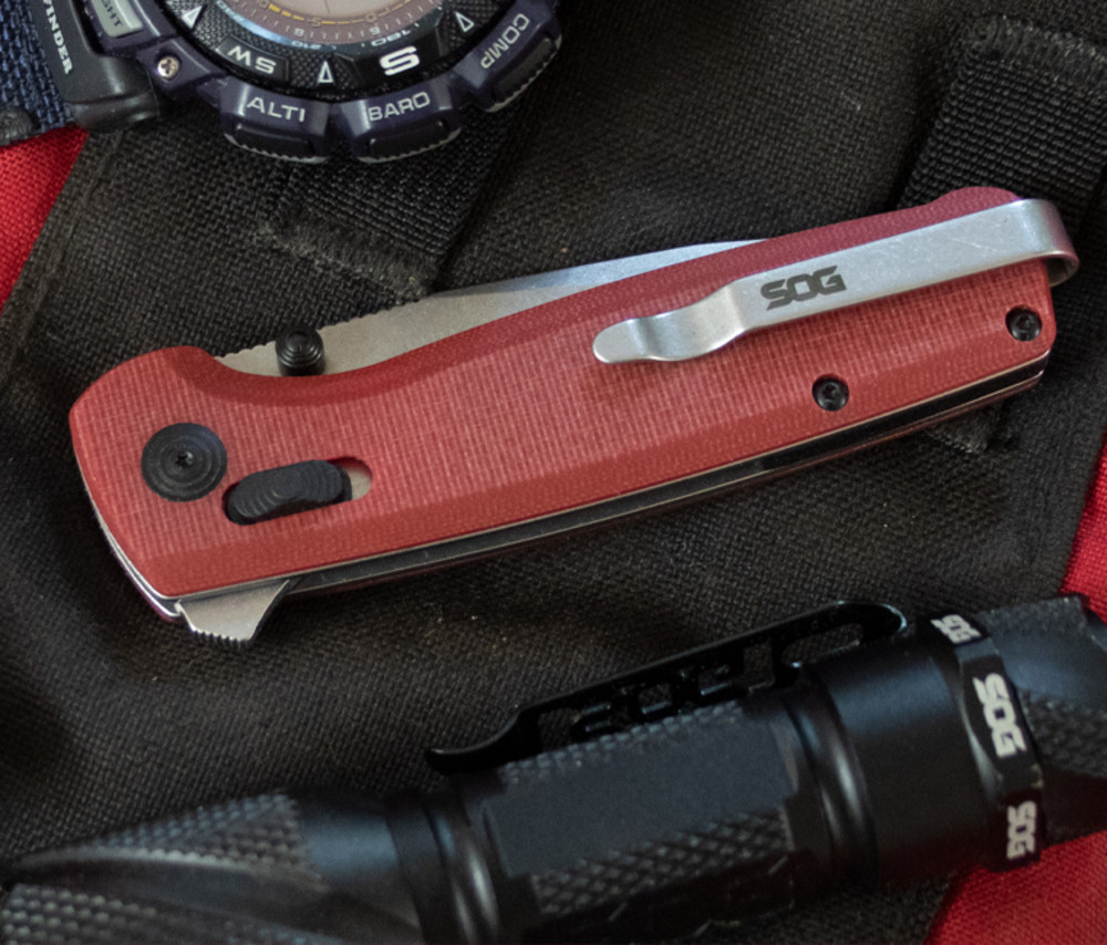 SOG Terminus XR G10 Folding Knife Crimson Red - Ascmtools