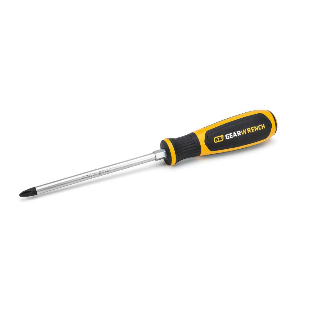 GEARWRENCH #3 x 6″ Phillips Dual Material Screwdriver - Ascmtools